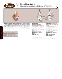 Thumbnail of document Data Sheet - G9 Globe Flow Switch
